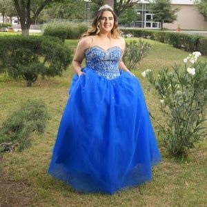 Royal Blue Quincenera Dress